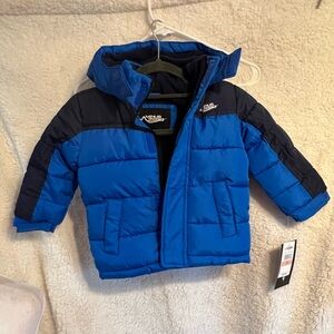 Blue and Black Kids Puffer Jacket